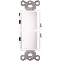 National Brand Alternative 2-Function Rocker Combination Switch in White 120-Volt, 15 AMPX2 FSR-500-W7